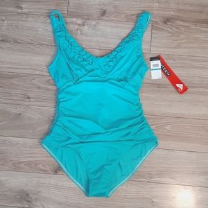 Jantzen Casablanca V Neck One Piece Swimsuit